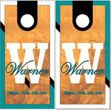 Wedding Wood Split UV Direct Print Cornhole Tops