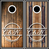 Wedding Wood UV Direct Print Cornhole Tops