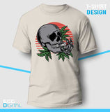 Weed Smoking Skull Unisex T-Shirt