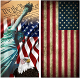 We the People American Flag Cornhole Wrap