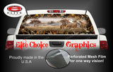 Whitetail Buck Obliteration Skull Blaze Camo Rear Window Wrap