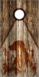 Yellow Lab hunting Wood Cornhole Wrap