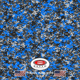 Digital Camo Blue  2 15"x52" or 24"x52" Truck/Pattern Print Tree Real Camouflage Sticker Roll or Sheet