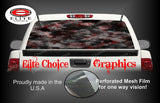 Hex 2 Red Camo Rear Window Graphic Tint Decal Sticker Truck SUV Van Car