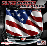 American Flag Vinyl Hood Wrap Bonnet Decal Sticker Graphic Universal Fit