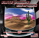 Desert Landscape Vinyl Hood Wrap Bonnet Decal Sticker Graphic Universal Fit