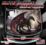 Dragon Cave Vinyl Hood Wrap Bonnet Decal Sticker Graphic Universal Fit