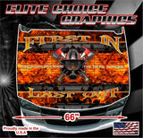 Firefighter First In Devil Walk Vinyl Hood Wrap Bonnet Decal Sticker Graphic Universal Fit