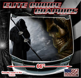 Grim Reaper Hood 1 Vinyl Hood Wrap Bonnet Decal Sticker Graphic Universal Fit
