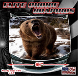Grizzly Bear Vinyl Hood Wrap Bonnet Decal Sticker Graphic Universal Fit