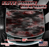 Hex 2 Red Vinyl Hood Wrap Bonnet Decal Sticker Graphic Universal Fit