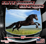 Horse Jump Vinyl Hood Wrap Bonnet Decal Sticker Graphic Universal Fit