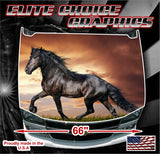 Horse Sunset Vinyl Hood Wrap Bonnet Decal Sticker Graphic Universal Fit