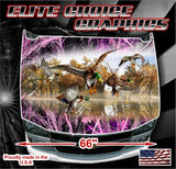 Mallards Tallgrass Pink Camo Vinyl Hood Wrap Bonnet Decal Sticker Graphic Universal Fit