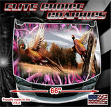Pheasant Obliteration Pink Camo Vinyl Hood Wrap Bonnet Decal Sticker Graphic Universal Fit