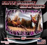 Pheasant Obliteration Skull Pink Camo Vinyl Hood Wrap Bonnet Decal Sticker Graphic Universal Fit