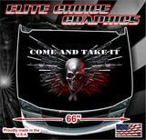 Skull Gun Rights 2nd Amendment Vinyl Hood Wrap Bonnet Decal Sticker Graphic Universal Fit