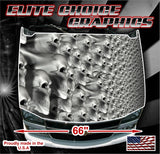 Stretchy Skulls Vinyl Hood Wrap Bonnet Decal Sticker Graphic Universal Fit