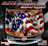 American Buck Obliteration Buck Blaze Vinyl Hood Wrap Bonnet Decal Sticker Graphic Universal Fit