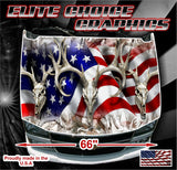 American Buck Obliteration Buck Snow Vinyl Hood Wrap Bonnet Decal Sticker Graphic Universal Fit