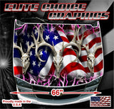 American Buck Obliteration Skull Pink Vinyl Hood Wrap Bonnet Decal Sticker Graphic Universal Fit