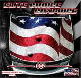 American Flag Rivets Vinyl Hood Wrap Bonnet Decal Sticker Graphic Universal Fit