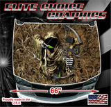 Bow Reaper Grass Camo Vinyl Hood Wrap Bonnet Decal Sticker Graphic Universal Fit