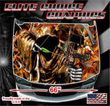 Bow Reaper Obliteration Buck Blaze Camo Vinyl Hood Wrap Bonnet Decal Sticker Graphic Universal Fit