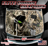 Bow Reaper Obliteration Skull Camo Vinyl Hood Wrap Bonnet Decal Sticker Graphic Universal Fit
