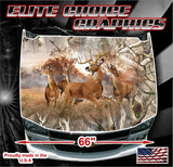 Deer Buck Obliteration Camo Vinyl Hood Wrap Bonnet Decal Sticker Graphic Universal Fit