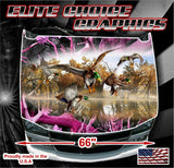 Mallards Obliteration Pink Camo Vinyl Hood Wrap Bonnet Decal Sticker Graphic Universal Fit