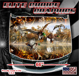 Mallards Obliteration Skull Blaze Camo Vinyl Hood Wrap Bonnet Decal Sticker Graphic Universal Fit
