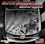 Revolution Music Guitar Vinyl Hood Wrap Bonnet Decal Sticker Graphic Universal Fit