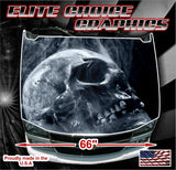Smoking Skull Vinyl Hood Wrap Bonnet Decal Sticker Graphic Universal Fit