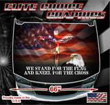 Stand For The Flag Vinyl Hood Wrap Bonnet Decal Sticker Graphic Universal Fit