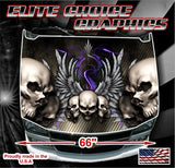 5 Skulls and Dust Vinyl Hood Wrap Bonnet Decal Sticker Graphic Universal Fit