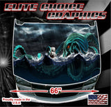 Kraken Pirate Ship Vinyl Hood Wrap Bonnet Decal Sticker Graphic Universal Fit