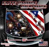 American Eagle Fireworks Vinyl Hood Wrap Bonnet Decal Sticker Graphic Universal Fit
