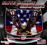 American Eagle Flag Vinyl Hood Wrap Bonnet Decal Sticker Graphic Universal Fit