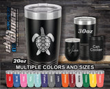 Beach Turtle Custom Laser Engraved Tumbler