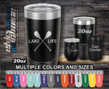 Lake Life Paddles Bach Custom Laser Engraved Tumbler