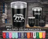 Mama Bear 2 Arrow Custom Laser Engraved Tumbler