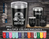 Summer Beach Car Custom Laser Engraved Tumbler
