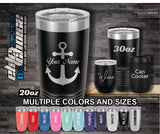 Personalized Anchor Custom Laser Engraved Tumbler