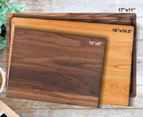 Water Drops Family name Personalized Wood Cutting Board