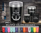 Anchor Nautical Custom Laser Engraved Tumbler
