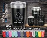 MERICA Eagle Custom Laser Engraved Tumbler