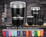 Lake Life Boat Custom Laser Engraved Tumbler