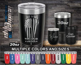 American Flag World War Champs Custom Laser Engraved Tumbler