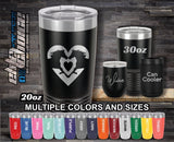 Horse Hearts Custom Laser Engraved Tumbler